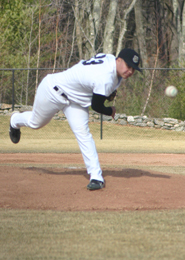 Vuolo Ties School Save Record as Baseball Sweeps Southern N.H. For 8th Straight Victory; Sunday's Game PPD