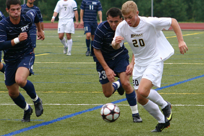MEN'S SOCCER SHUTOUT 2-0 IN CONFERENCE MATCHUP WITH ST. FRANCIS (N.Y.)