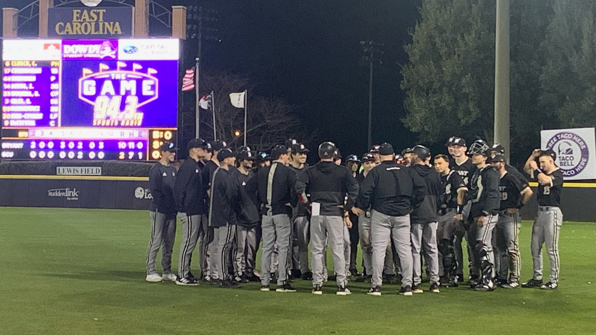 Bryant downs No. 12 East Carolina, 10-2, on Opening Day
