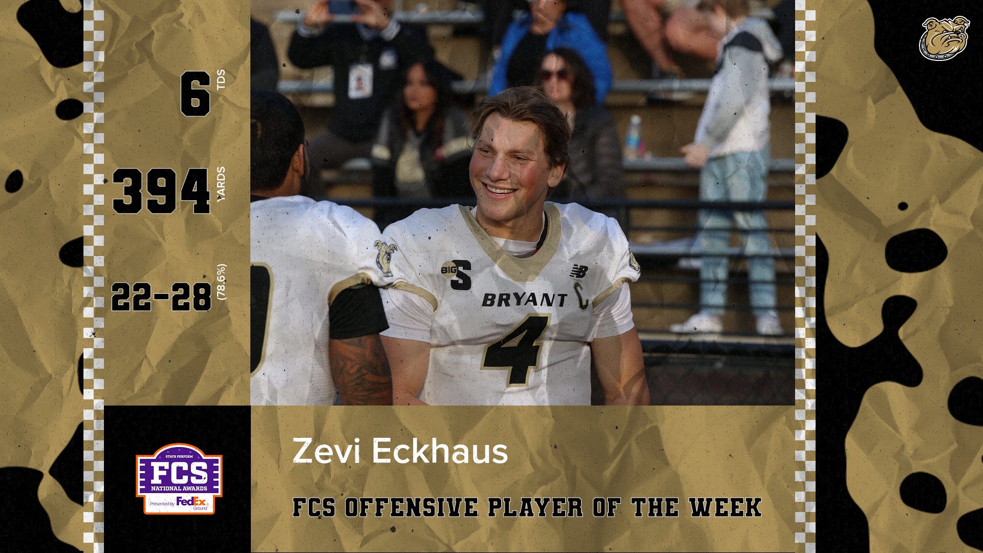 Eckhaus named FCS and Big South-OVC Offensive Player of the Week