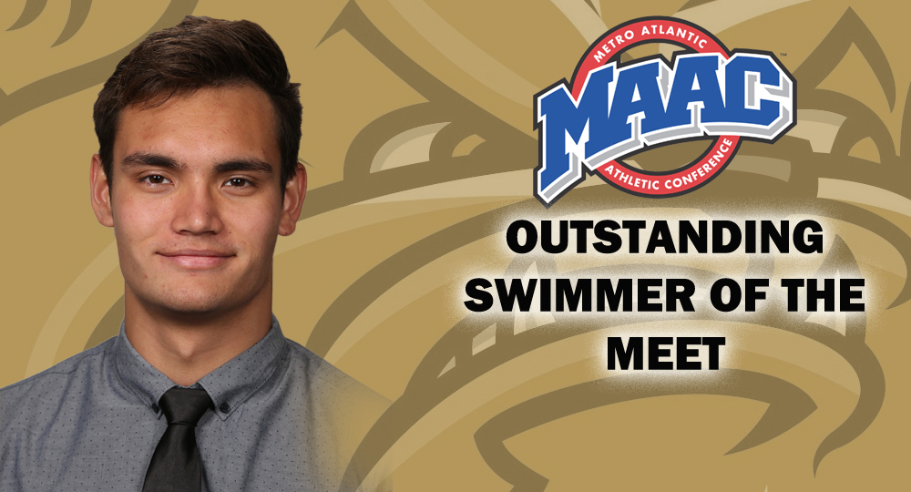 Schulte wins third gold, earns Outstanding Swimmer of the Meet honors on final day of MAAC Championships