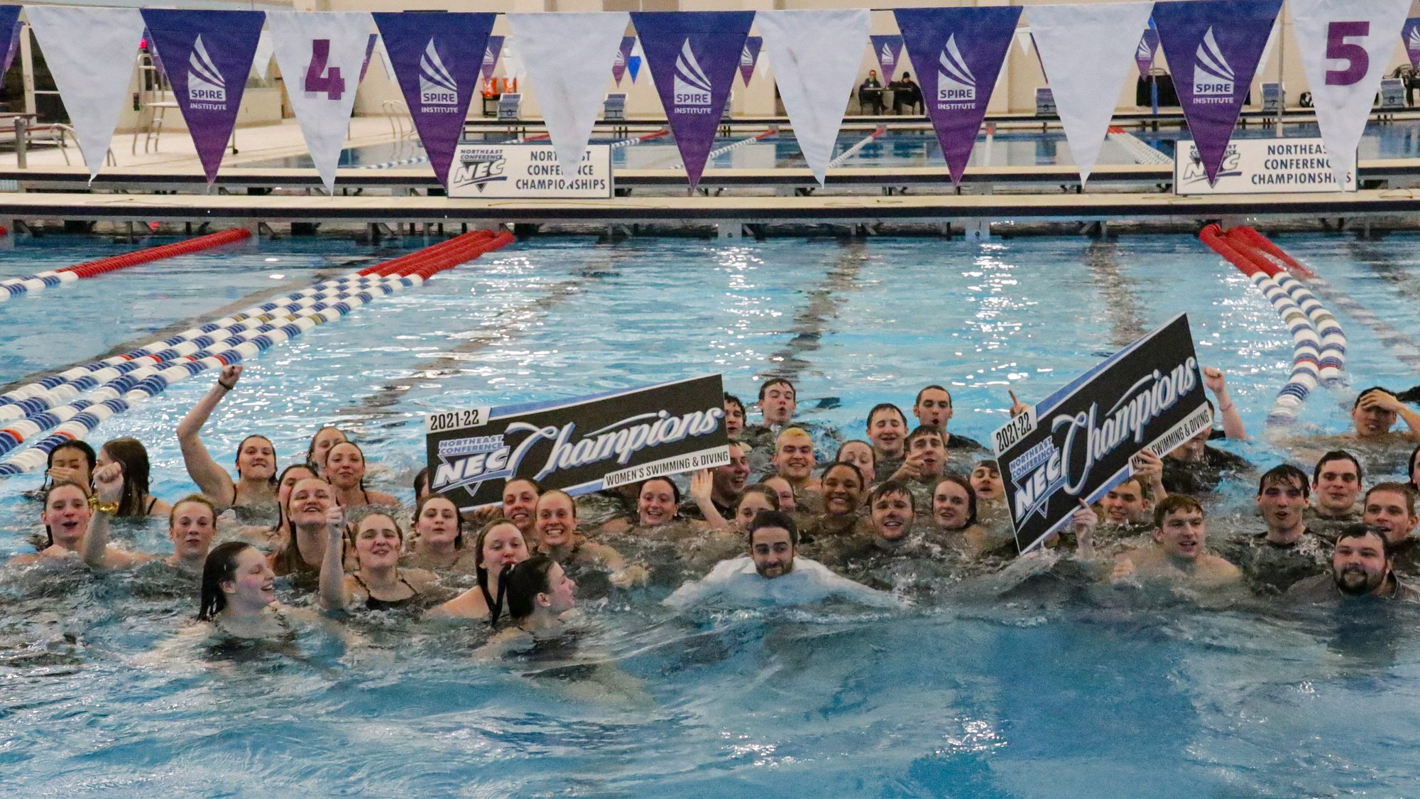 Swimming and Diving Sweeps NEC Championships