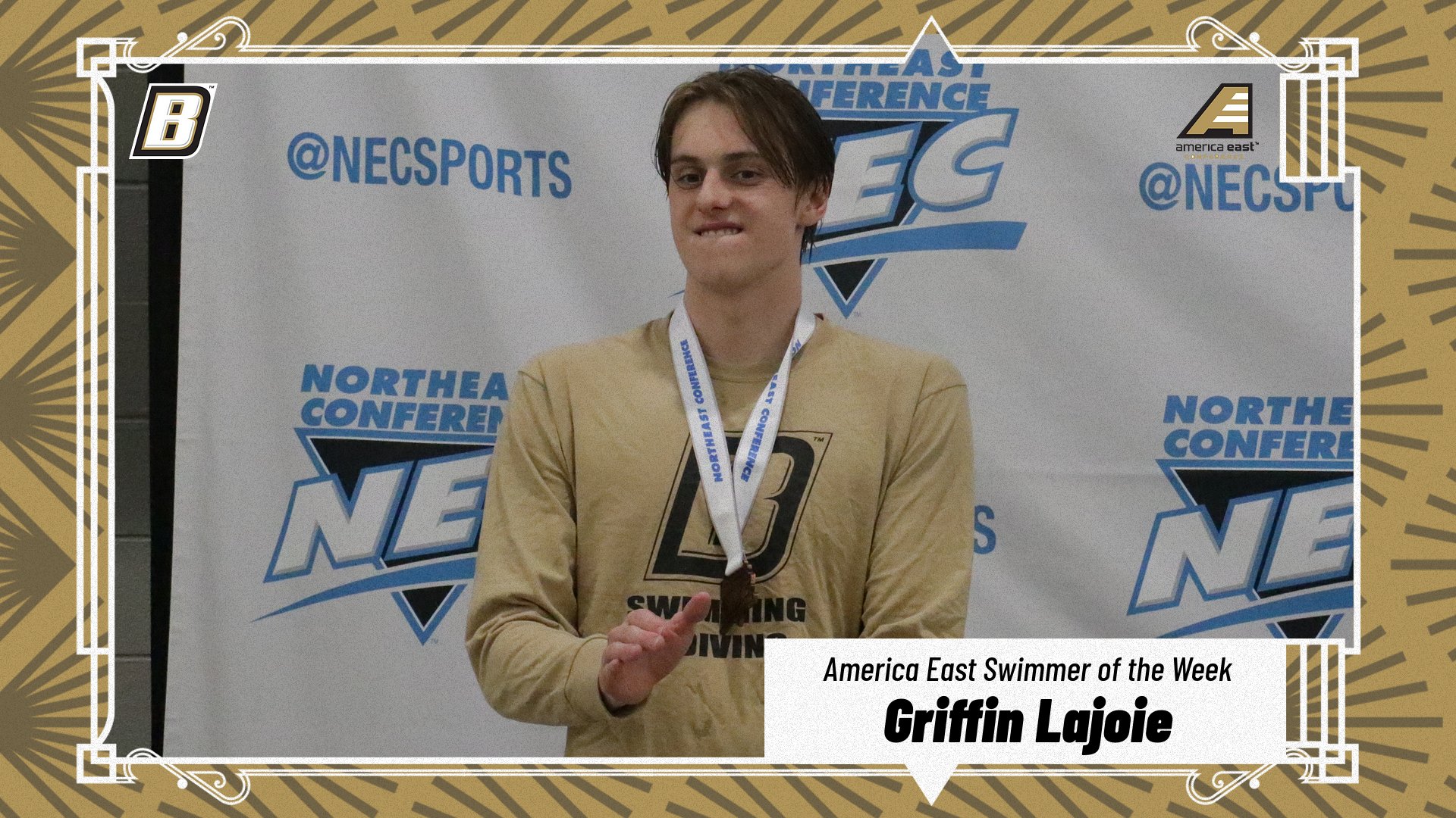 Lajoie Named America East Men's Swimmer of the Week