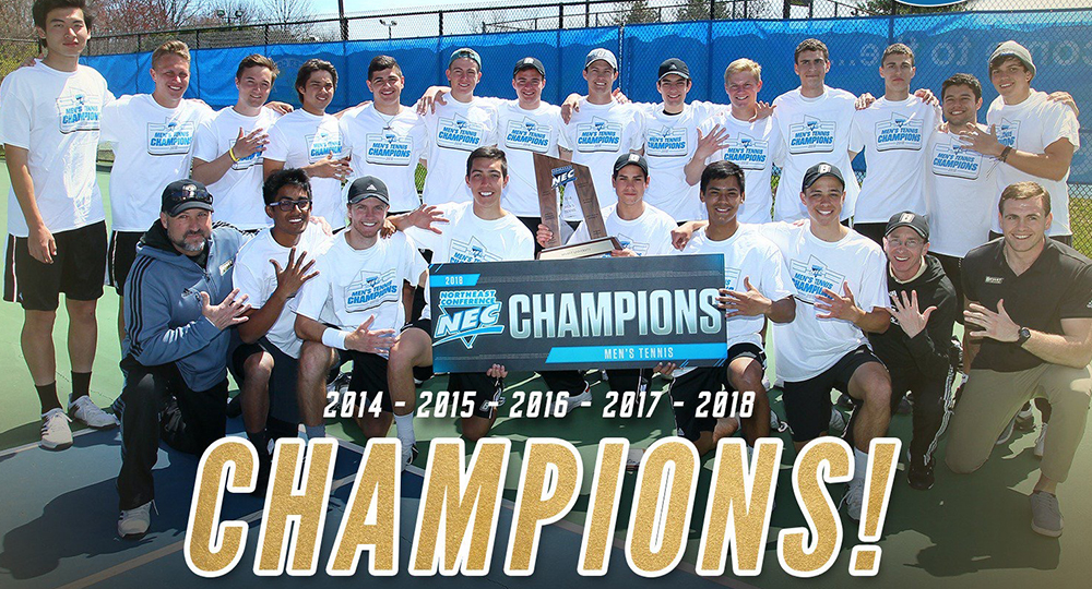 One for the thumb: Men's tennis wins 5th-straight NEC title