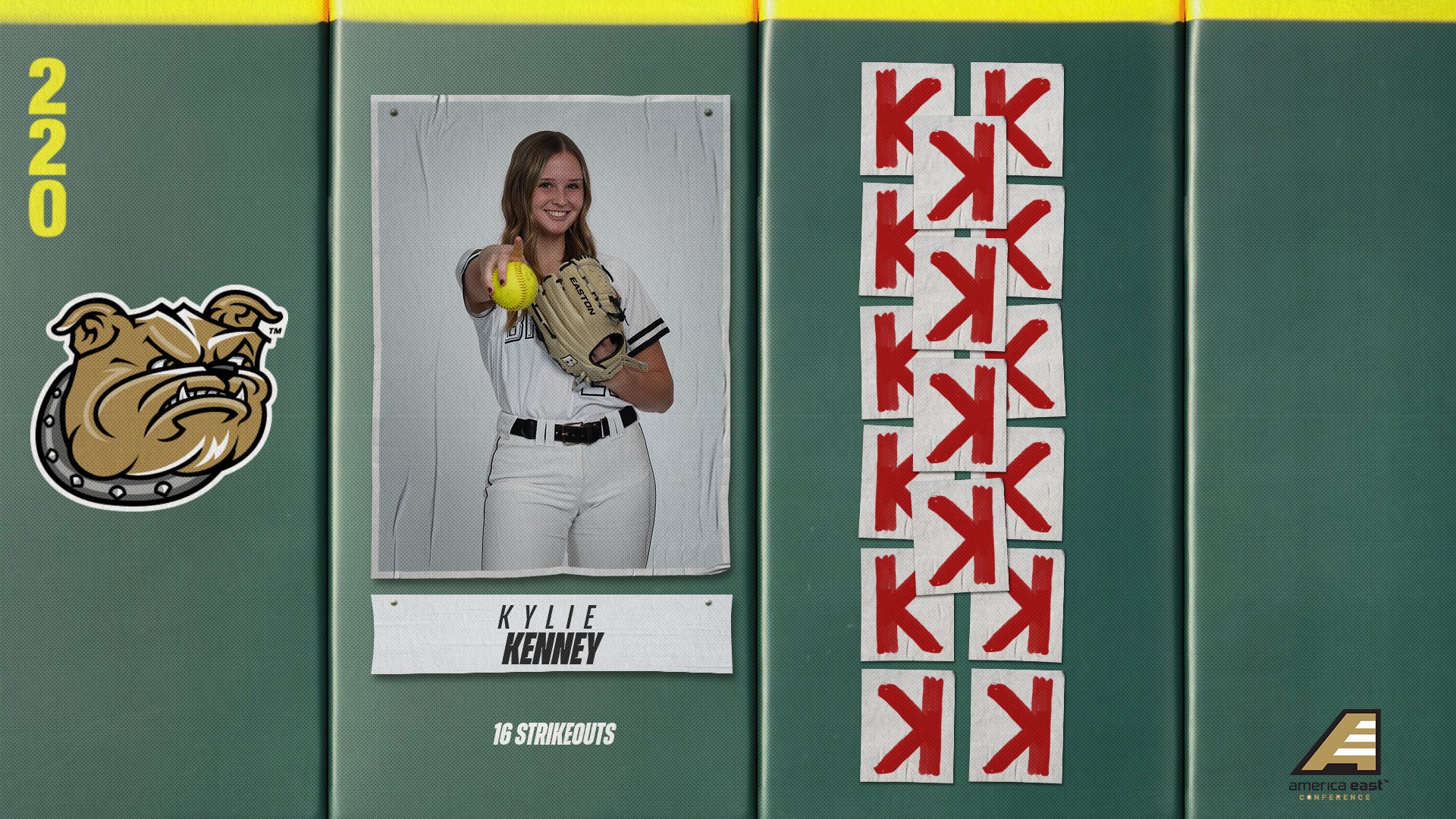 Kenney strikes out Bryant DI record 16 in win vs. Manhattan